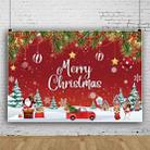 120x80cm Christmas Wreath Snow Scene Photography Background Curtain, Color: 12805214 - 1