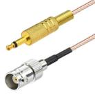 50cm BNC Female To 3.5mm Male Stereo Adapter Coaxial Power Audio RG316 Cable - 1