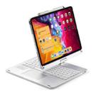 For iPad Pro 12.9 Inch 2022/2021/2020/2018 Tablet Bluetooth Touch Keyboard With Backlight 360 Degree Rotation(Silver) - 1