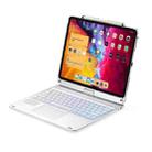 For iPad Pro 12.9 Inch 2022/2021/2020/2018 Tablet Bluetooth Touch Keyboard With Backlight 360 Degree Rotation(Silver) - 3