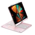 For iPad Pro 12.9 Inch 2022/2021/2020/2018 Tablet Bluetooth Touch Keyboard With Backlight 360 Degree Rotation(Rose Red) - 1