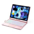 For iPad Pro 12.9 Inch 2022/2021/2020/2018 Tablet Bluetooth Touch Keyboard With Backlight 360 Degree Rotation(Rose Red) - 3