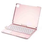 360 Degree Rotation Bluetooth Keyboard Case With Backlight For iPad Air 11 2024 / Air 5 / Air 4 10.9 / Pro 11 2022 2021 2020 2018(Rose Gold) - 2