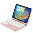 For iPad 10th Gen 10.9-inch 2022 Tablet Bluetooth Keyboard With Backlight 360 Degree Rotation(Rose Gold) - 3