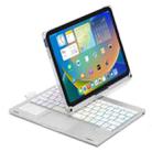 For iPad 10th Gen 10.9-inch 2022 Tablet Bluetooth Keyboard With Backlight 360 Degree Rotation(Silver) - 1