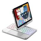 For iPad Mini 6 Tablet Bluetooth Keyboard With Backlight 360 Degree Rotation(Silver) - 1