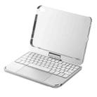 For iPad Mini 6 Tablet Bluetooth Keyboard With Backlight 360 Degree Rotation(Silver) - 2