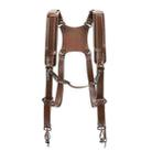 Cwatcun H90 Dual Camera Leather Strap Adjustable Multi-functional Convenient Camera Shoulder Strap, Color: 2.0 Brown - 1