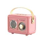 FT-BT20 Mini Retro Card USB Flash Drive FM Radio Wireless Bluetooth Speaker(Pink) - 1