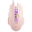 Inphic W8 Upgraded Wired Gaming Mice Macro Definition Light Emitting Mute Computer Mouse(Milk Tea Color) - 1