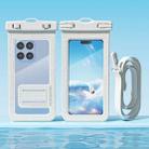 7.2 Inch Mobile Phone Waterproof Bag with Finger Strap On The Back(White) - 1