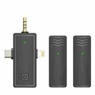 3 In 1 Wireless Lavalier Microphone For iPhone Type-C / USB-C 3.5mm Jack Smartphone SLR Camera PC 1 Drag 2 - 1