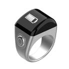 Equantu Smart Bluetooth Finger Counter Muslim Prayer Time Reminder Ring, Style: Silver 18mm - 1