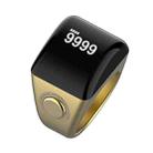 Equantu Smart Bluetooth Finger Counter Muslim Prayer Time Reminder Ring, Style: Gold 20mm - 1