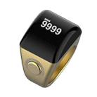 Equantu Smart Bluetooth Finger Counter Muslim Prayer Time Reminder Ring, Style: Gold 22mm - 1