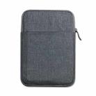 For iPad Splash-proof Pouch Sleeve Tablet Bag, Size: 8 inch(Dark Gray) - 1