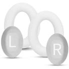 For BOSE QC45 1pair Headphone Sponge Earmuff Leather Cover(White) - 2