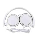 JTY-071 3.5mm Wired Headphones Foldable Music Piano Headsets With Mic White - 3