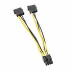 15cm IDE Power Dual Large 4Pin To EPS 8Pin CPU Supply Cable - 1