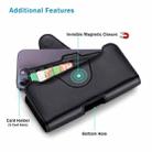 NUOKU 5.5-6.7 Inch Dual Phone Belt Clip Carrying Pouch Litchi Texture Leather Phone Case(Black) - 3