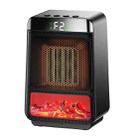 E03 Desktop PTC Heater Dynamic Flame Light Warmer UK Plug - 1