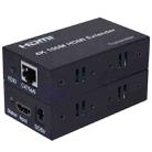 HDMI To RJ45 Single Ethernet Cable 100m Extender 4K HD Cable Signal Amplifier EU Plug(Black) - 1