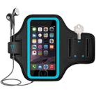 Mobile Phone Armband With Adjustable Strap & Key Pocket, Size: Medium Blue - 1