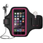 Mobile Phone Armband With Adjustable Strap & Key Pocket, Size: Large Rose Red - 1