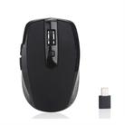 6-Keys Type-C/USB-C Laptop Office Game Silent Wireless Mouse(Black) - 1