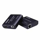 HDMI To RJ45 120m Single Network Cable 4K HD Network Extender, Receiver+Transmitter EU Plug(Black) - 1