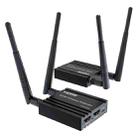 200m Wireless HDMI Extender Signal Amplifier, Transmitter+Receiver(Black) - 1