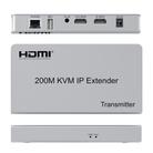 KVM 200m HDMI IP Extender RJ45 Network Cable Video Extender, Transmitter+Receiver, US Plug - 2