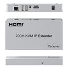 KVM 200m HDMI IP Extender RJ45 Network Cable Video Extender, Transmitter+Receiver, US Plug - 3