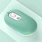 Rechargeable Illuminated Silent Wireless Mouse, Style: 2.4G Green - 1