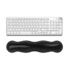 Cool Silicone Keyboard Wrist Rest Mouse Pad Relieve Wrist Fatigue, Spec: Large Transparent Gray - 1