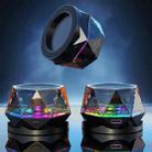 Magnetic Diamond Bluetooth Speaker with RGB Color Light Portable Phone Stand - 2