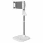 Dual-Position Rotatable Phone And Tablet Stand Retractable Weighted Base Desktop Holder, Spec: Tablet Model White - 1