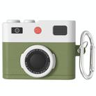 For AirPods Pro / Pro 2 Earphone Silicone Retro Camera Design Cover Protective Case(Green) - 1