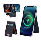 3 in 1 Cellphone Magnetic Wireless Charger Card Holder Phone Bracket(Black) - 1