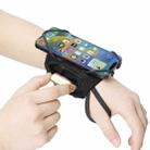 Rotating Wrist Phone Strap Coin Purse Touchable Phone Wristband Can Hold Cards, Change and Keys(Black) - 1