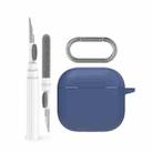 For Airpods 4 AhaStyle WG163 Earphone Drop-Proof Dust-Proof Silicone Protective Case With Cleanning Pen(Blue) - 1