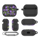 For Samsung Galaxy Buds 3 / 3 Pro L11 Epoxy Violet Bluetooth Earphone Silicone Protective Cover(Black) - 1