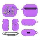 For Samsung Galaxy Buds 3 / 3 Pro L11 Epoxy Violet Bluetooth Earphone Silicone Protective Cover(Light Purple) - 1