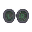 1pair For JBL Quantum Q100 Headphone Leather Sponge Cover Gaming Headset Earmuffs(Black Green) - 1