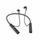 M226 Neck-Hanging In-Ear Pentatone Wired Sports Digital Display Bluetooth Earphone(Black) - 1