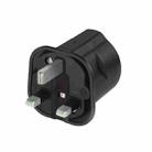 Multifunctional EU To UK Plugs Adapter Power Converter 3 Pin To 2 Pin Socket Travel 250V 13A Adaptor(Black) - 1