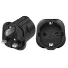 Multifunctional EU To UK Plugs Adapter Power Converter 3 Pin To 2 Pin Socket Travel 250V 13A Adaptor(Black) - 2