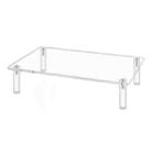 YX136 Desktop Acrylic Laptop / Printer Raised Stand - 1