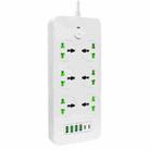 Thunderproof Overload Protection 4USB+2PD+6 Holes Socket, Color: White EU Plug - 1