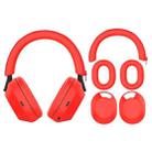 For Sony WH-1000XM5 Bluetooth Headset + Headband + Earmuff Protective Cover(3-in-1 Red) - 1